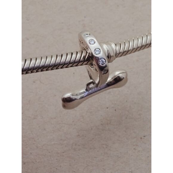Chamilia 925 Sterling Silver Dog Bone Dangle Charm Authentic - Picture 5 of 6
